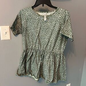 Tickled Teal Peplum Top